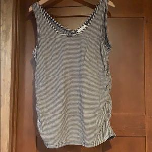 Navy and grey maternity top